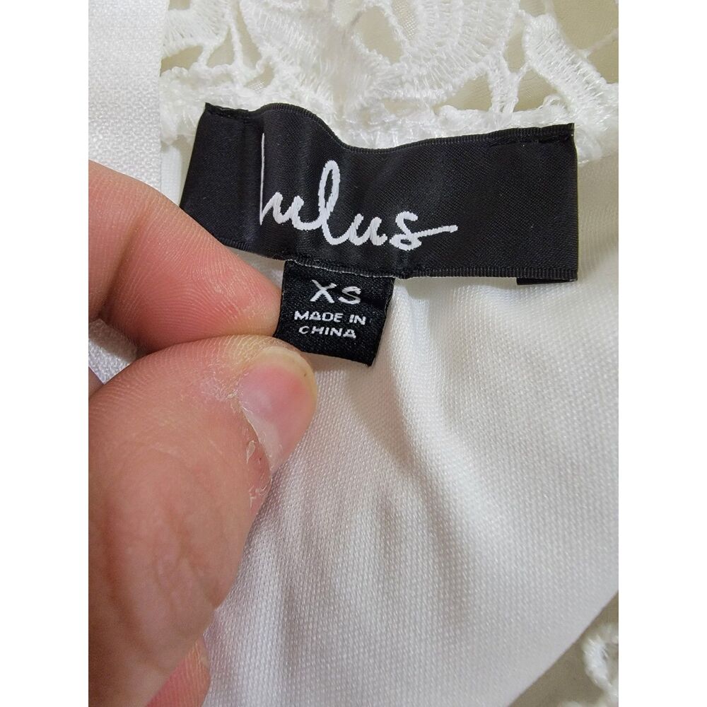 Lulu's White Maxi Lace Dress - XS - Picture 3 of 8